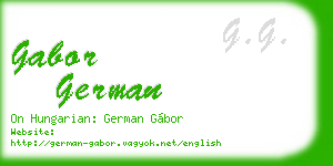 gabor german business card