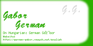 gabor german business card